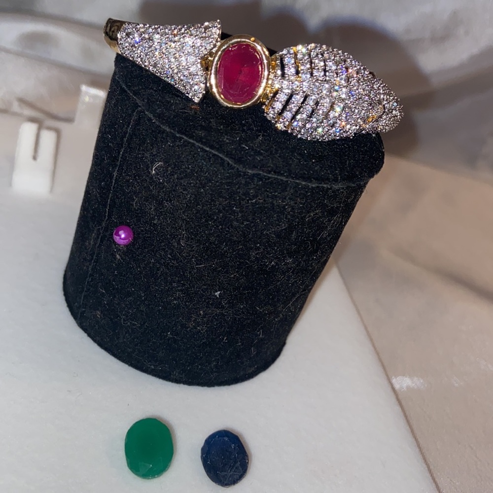 Beautiful stone changeable bracelet gold filled